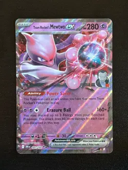 Team Rocket's Mewtwo ex 81/182 Holo League & Championship Cards Pokemon NM - Image 1