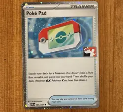 Poke Pad 081/088, NM/Mint Holo Promo, Prize Pack Series 9, Pokemon Play! Card - Image 1