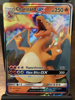 Pokemon TCG Charizard GX Holo Ultra Rare Hidden Fates 9/68 NM Trading Card - Image 1