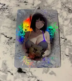HINATA HYUGA Wedding Naruto Double Side Waifu CCG Goddess Story Anime Card C - Image 1