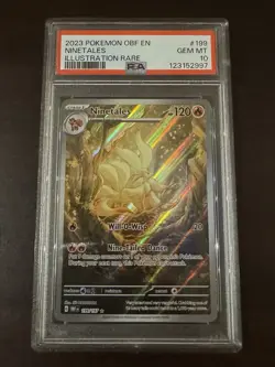 Ninetales 199/197 Illustration Rare: Obsidian Flames Holo Pokemon Card - PSA 10 - Image 1