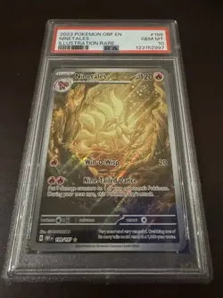 Ninetales 199/197 Illustration Rare: Obsidian Flames Holo Pokemon Card - PSA 10 - Image 4