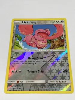 Pokemon Card Lickitung - Unified Minds - Reverse Holo 161/236 - Image 1