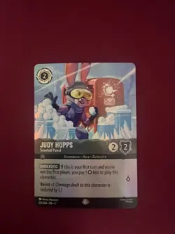 Disney Lorcana Judy Hopps Snowball Patrol 221/204 Cold Foil Epic Zootopia Card - Image 1