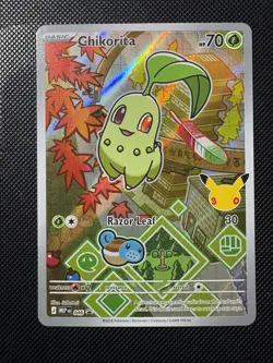 Pokemon TCG Chikorita MEP 046 First Partner Illustration Series 2 *Pack Fresh* - Image 1