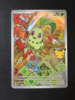 Pokemon TCG Chikorita MEP 046 First Partner Illustration Series 2 *Pack Fresh* - Image 2