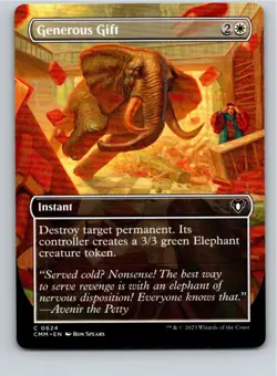 Magic the Gathering Generous Gift (Borderless) Commander Masters MTG Free Ship! - Image 1