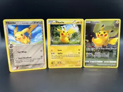 Pokemon TCG - Pikachu Card LOT Of 3 NM-LP - Image 1