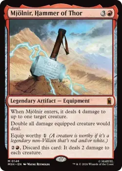 Mjolnir, Hammer of Thor Marvel Super Heroes Regular. MTG Magic the Gathering - Image 1