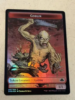 mtg foil token Griffin // Goblin, 002/007, Dominaria Remastered, unplayed - Image 2