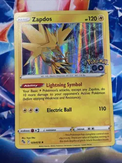 Pokemon Card Zapdos 029/078 Pokemon GO Holo Rare NM - Image 2