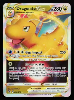 Dragonite VSTAR 050/078 Ultra Rare Pokemon GO Pokemon Card - Image 1