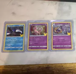Pokemon TCG Celebrations 25th Collection 3-card lot Kyogre Mew Cosmoem - Image 1