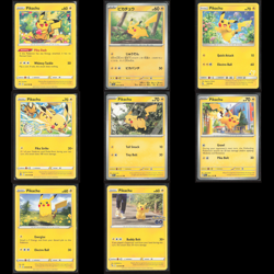 8x Pikachu Pokemon TCG Card Collection Lot Unique Electric Non Holo - Image 1