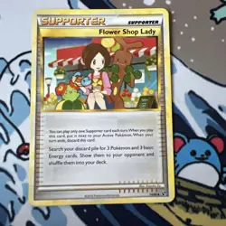 Pokemon TCG Flower Shop Lady Undaunted 74/90 Regular LP - Image 1