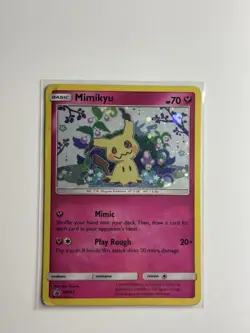 Mimikyu - SM163 NM - Pokemon Sun & Moon Promo Holo Rare Card GAME MONSTER DMGED - Image 1