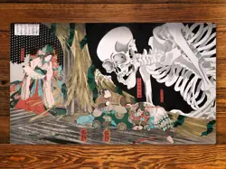 Mitsukuni Defying The Skeleton Specter MTG Playmat Trading Card Game Mat TCG CCG - Image 1