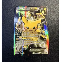 Pokemon Pikachu EX XY124 XY Black Star Promo Full Art Holo EX 130 HP Card - Image 1