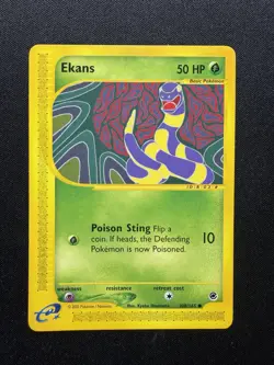 Pokemon TCG Ekans Expedition Card 108/165 Regular Non Holo Common - Image 1