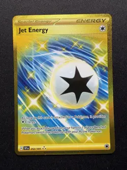Pokemon Jet Energy Secret Gold Full Art Rare Card 252/191 Surging Sparks - Image 1