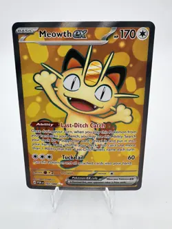 Meowth ex 107/088 ME Perfect Order Ultra Rare Full Art Pokemon TCG Card NM - Image 1