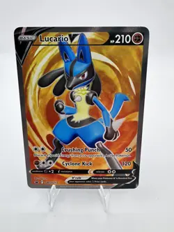 Lucario V SWSH213 SWSH: Sword & Shield Promo Cards Holo NM - Image 1