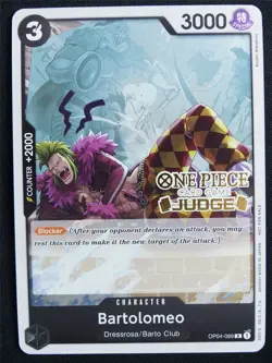 Bartolomeo OP04-089 R Judge Promo Foil - One Piece Card #5Q1 - Image 1