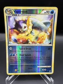 Vaporeon 52/95 Call of Legends Reverse Holo Pokemon Card Light Play / Near Mint - Image 1