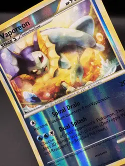 Vaporeon 52/95 Call of Legends Reverse Holo Pokemon Card Light Play / Near Mint - Image 4