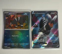 Pokemon TCG Houndour 062/131 Holo & Houndoom V 178/189 2-Card Lot 2020 EN - Image 1