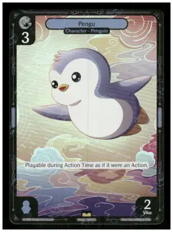 Vibes TCG FISH FOIL Pengu - Birb & Pengu Card # 104 - Image 1