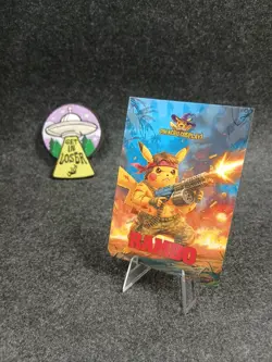 Rambo Pikachu Comic Art Card Pokemon Pikachu Cosplay Series 1 Flash Edition - Image 1