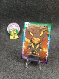 Scorpion Pikachu Mortal Kombat 179 Holo Card Pokemon Pikachu Cosplay! Series 1 - Image 1