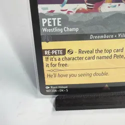 Disney Lorcana Shimmering Skies 187/204 Pete Wrestling Champ Rare NM FOIL Card - Image 5