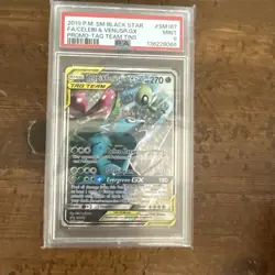 Pokemon TCG Celebi & Venusaur GX Holo Ultra Rare Card Team Up PSA 9 - Image 1