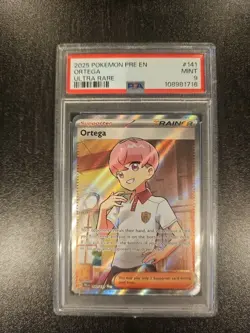 Pokemon TCG Ortega Trainer Prismatic Evolutions Ultra Rare Card 141/131 PSA 9 - Image 1