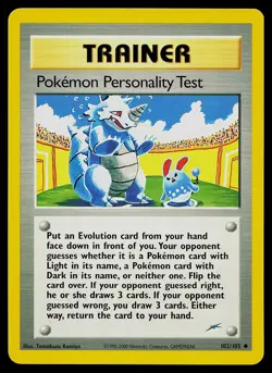 Pokemon Card - Pokemon Personality Test Neo Destiny 102/105 Unlimited Uncommon - Image 1