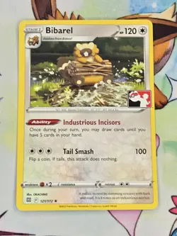 Bibarel - 121/172 - Prize Pack Series Cards - Rare - NM - Image 1