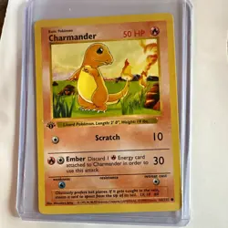 Wizards of the Coast Pokemon TCG Charmander 46/102 Base Set Unlimited 1999 - Image 1
