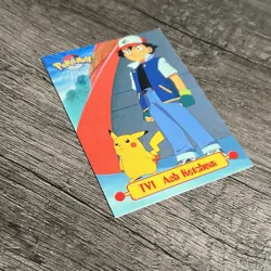 TV1 Ash ketchum Topps Pokemon Character Card TV Animation Series 1 Red Logo 4th - Image 4