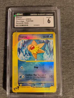 Pokemon Staryu 104/144 Skyridge Reverse Holo CGC 6 - Image 1