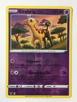 Girafarig 065/185 Reverse Holo Uncommon Vivid Voltage Pokemon Pack Fresh LP - Image 1