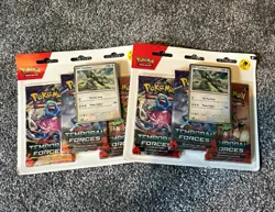 Pokemon TCG Scarlet & Violet Temporal Forces 3-Pack Blister Cyclizar x2 - Image 1