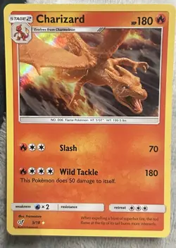 Pokemon TCG Charizard Detective Pikachu 5/18 Holo Holo Rare - Image 1