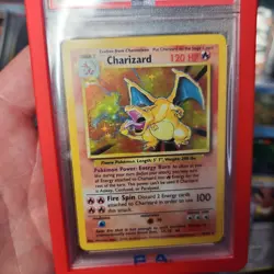 1999 POKEMON BASE SET UNLIMITED #4 CHARIZARD HOLO PSA 8 - Image 3