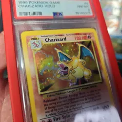 1999 POKEMON BASE SET UNLIMITED #4 CHARIZARD HOLO PSA 8 - Image 4