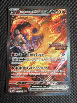 Pokemon Team Rocket's Moltres EX 229/182 Destined Rivals Stamped NM - Image 1