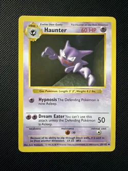 Haunter 29/102 - Base Set (Shadowless) - Uncommon - Pokemon TCG - Image 1