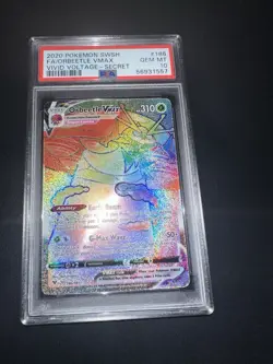 2020 Pokemon SWSH Vivid Voltage #186 FA Secret Orbeetle VMax PSA 10 Gem Mint - Image 1