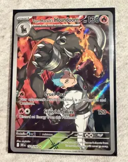Pokemon Destined Rivals Team Rockets Houndoom 191/182 Illustration Rare - Image 3